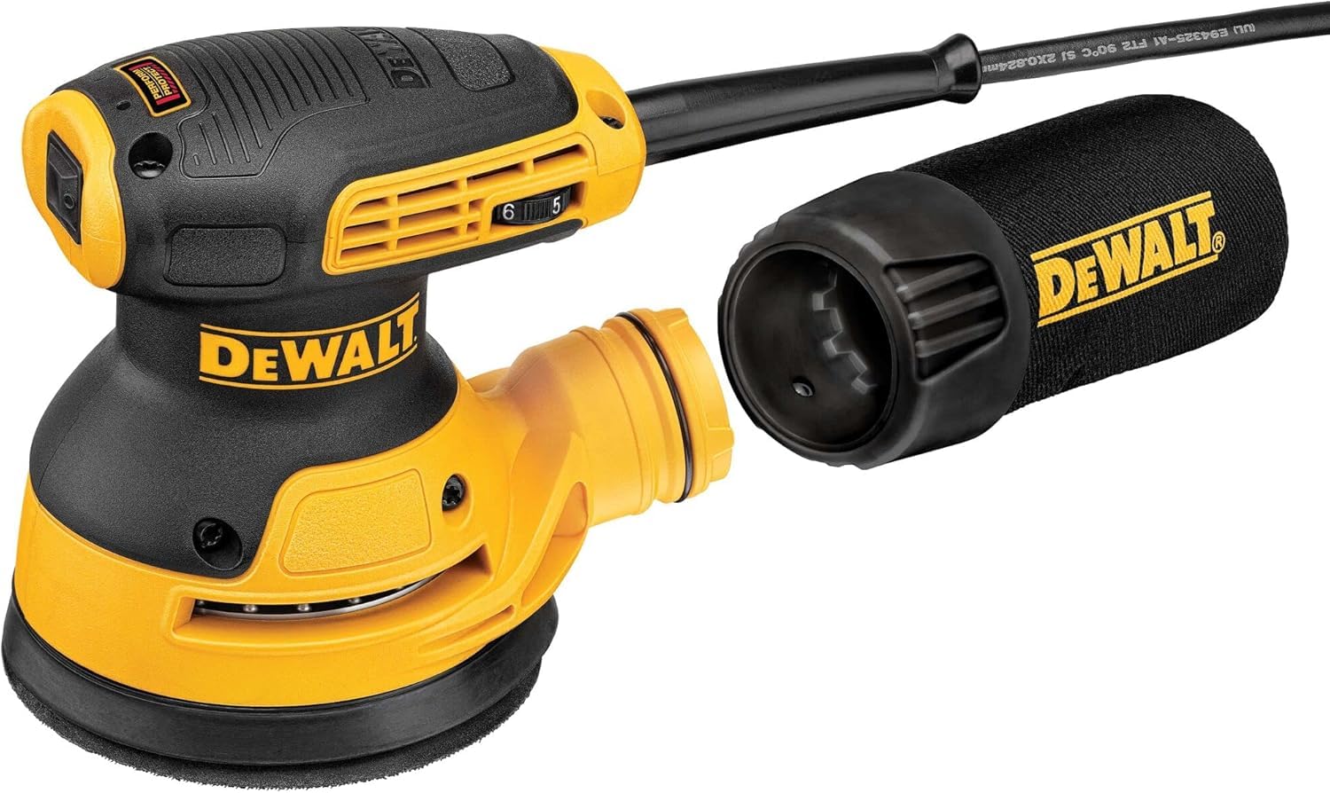 DEWALT, Szlifierka mimośrodowa 125mm 280 W, DWE6423 & Dewalt DTM3117-QZ kratka szlifierska 125 mm K240 10 szt, 6 sztuk