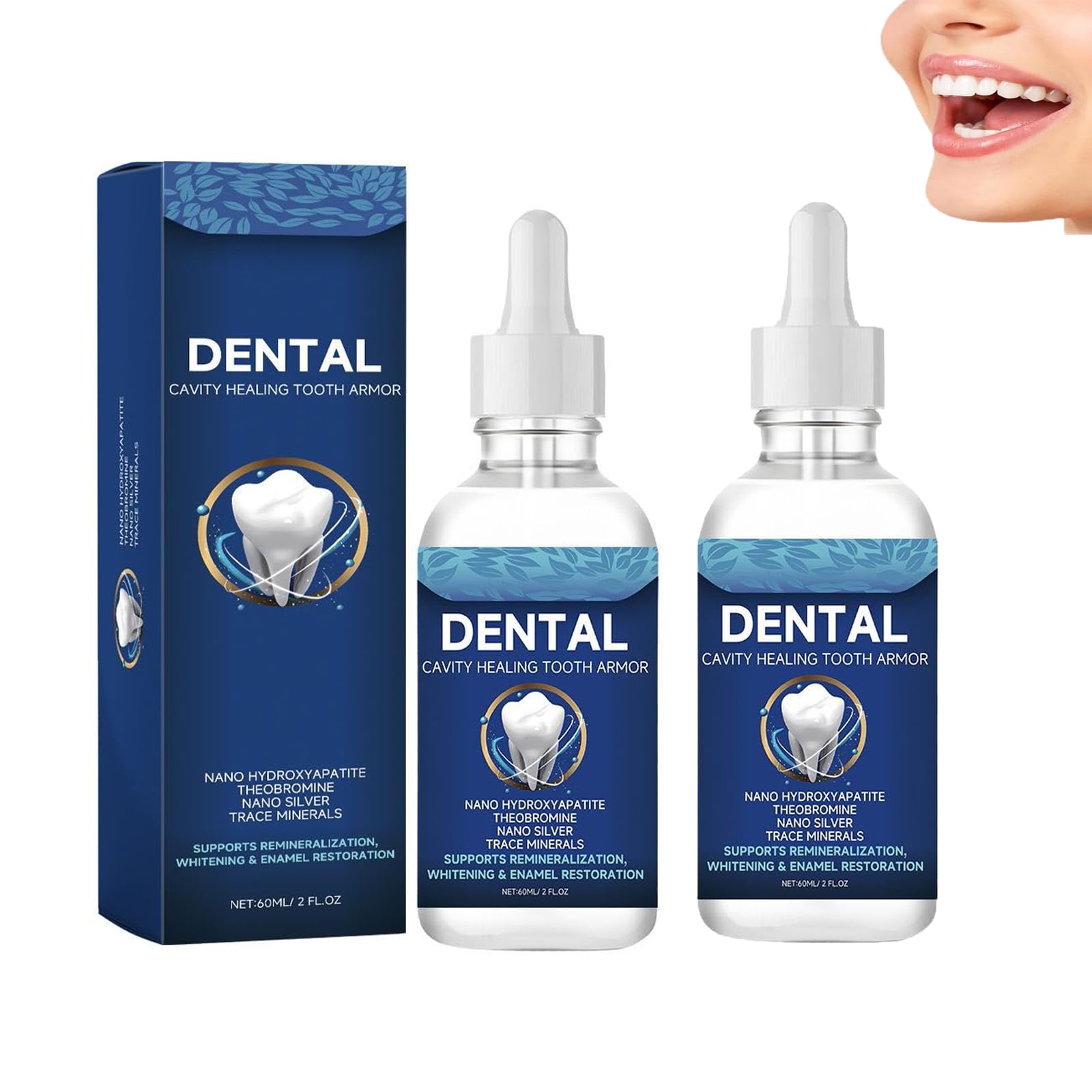 Cavity Healing Tooth Armor Liquid Repair Kit, Teeth Care Serum for Cavity Healing and Enamel Refurbishing, Long-Lasting Barrier Protection, Refreshing Oral Care (2)