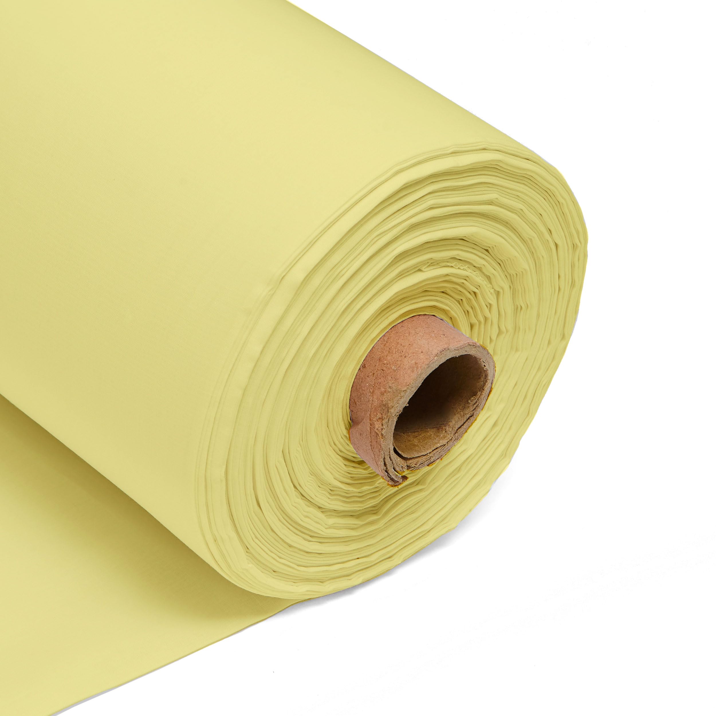 Lemon 100% Cotton Plain Fabric – 60 Inch 150cm Wide 150GSM Material - Sewing, Dressmaking, Quilting, Curtain Linings, Pillowcases & Totes by Discount Fabrics LTD - 5Metre