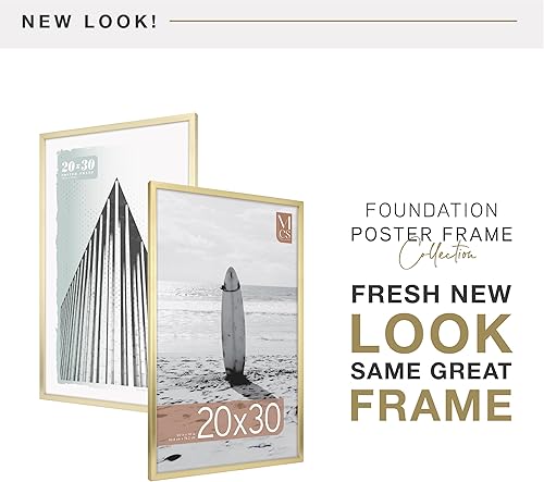 Vista 38 de MCS Gallery Foundation - Marco de póster, marco de fotos para arte de pared, negro, 16 x 20 pulgadas, individual