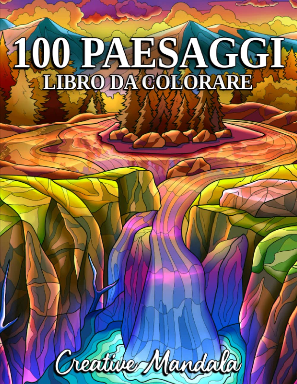 100 Paesaggi: Libro da Colorare con Spiagge Tropicali, Città, Montagne, Scene di Campagna, Paesaggi Orientali