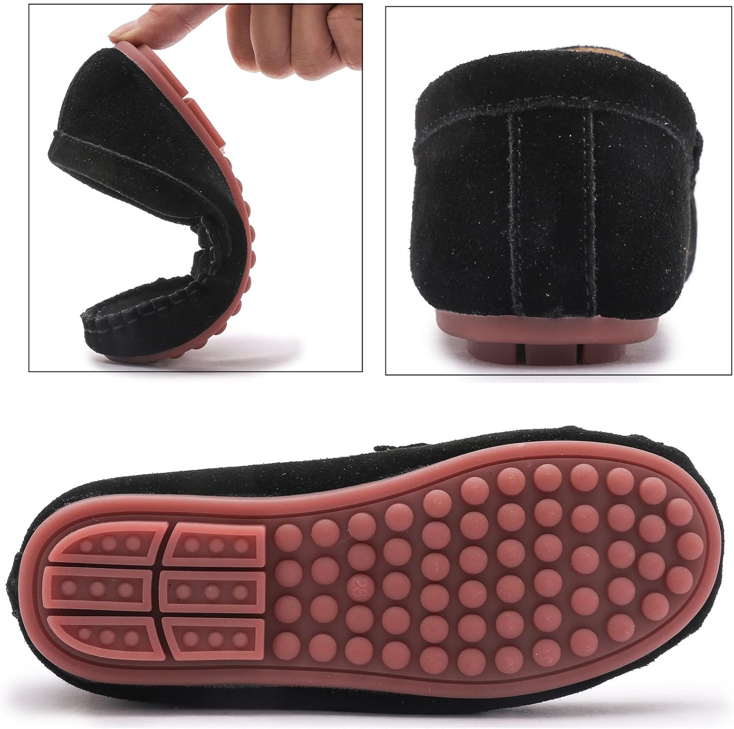 DADAWEN Kids' Soft Suede Slip On Loafers - Image 4