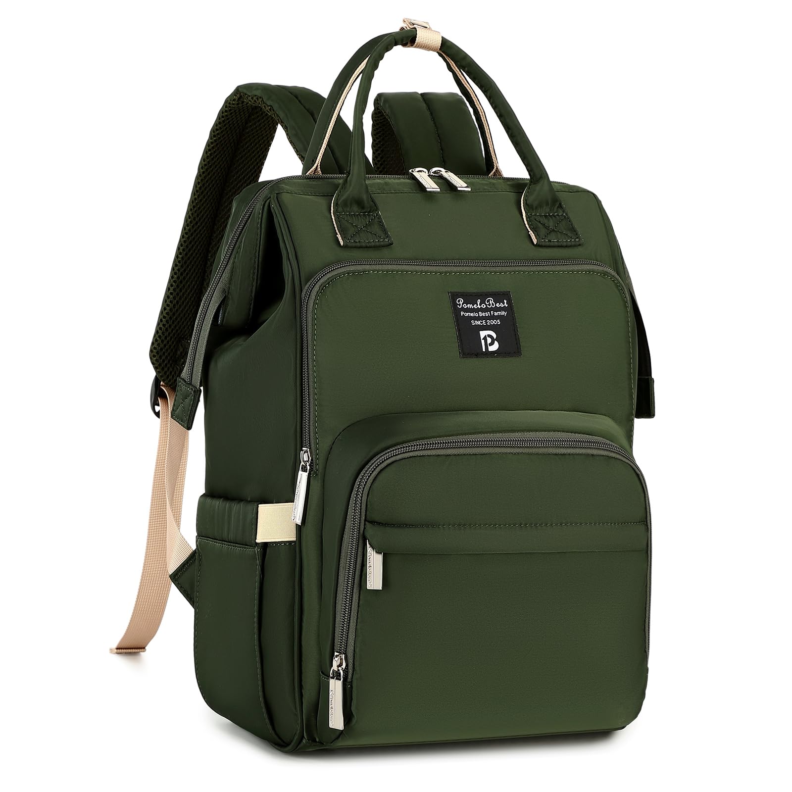 Pomelo Best Zaino Mamma Multifunzione Neonato Fasciatoio Bambino Impermeabile Borsa Stoffa Grande capacità con Materassino fasciatoio, 2 tasche isolanti bottiglia per Viaggiare