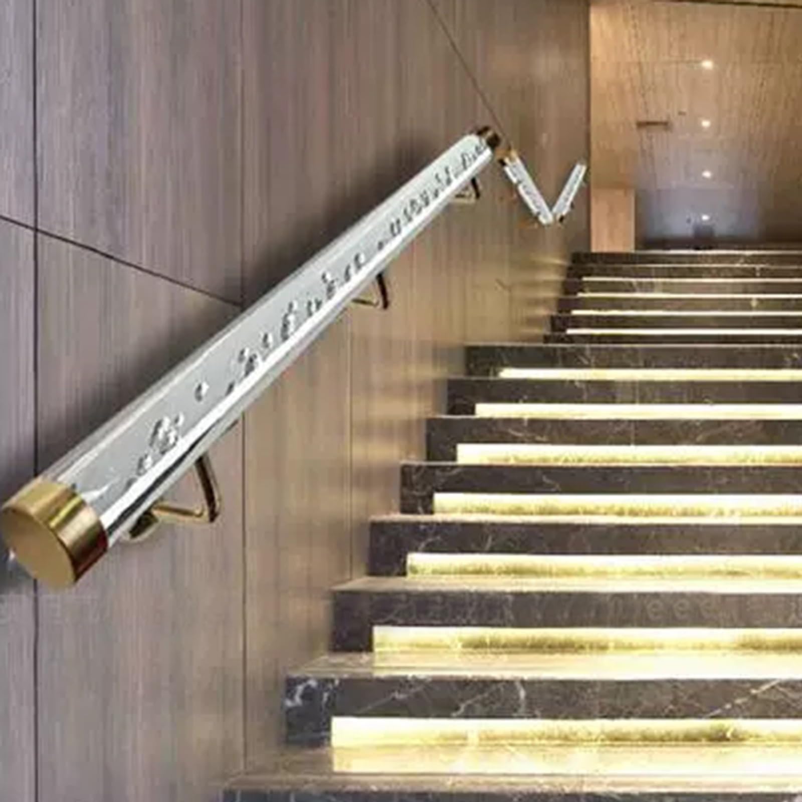 Main courante escalier securite enfant barre acrylique transparente de 260cm