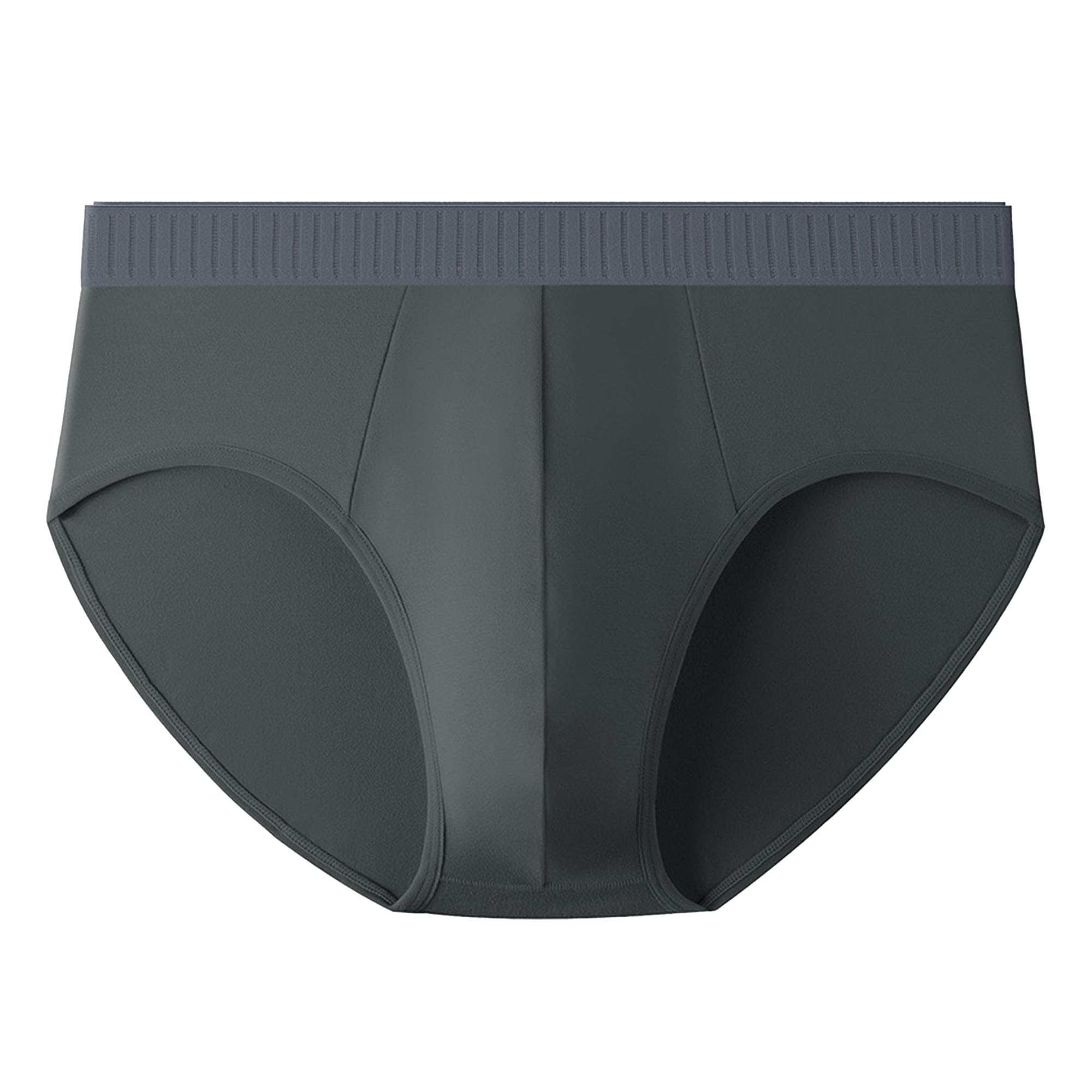 Mens Solid Color Stretch Fit Boxer Brief Traceless Classic Comfort Underpants Cotton Breathable Underwear