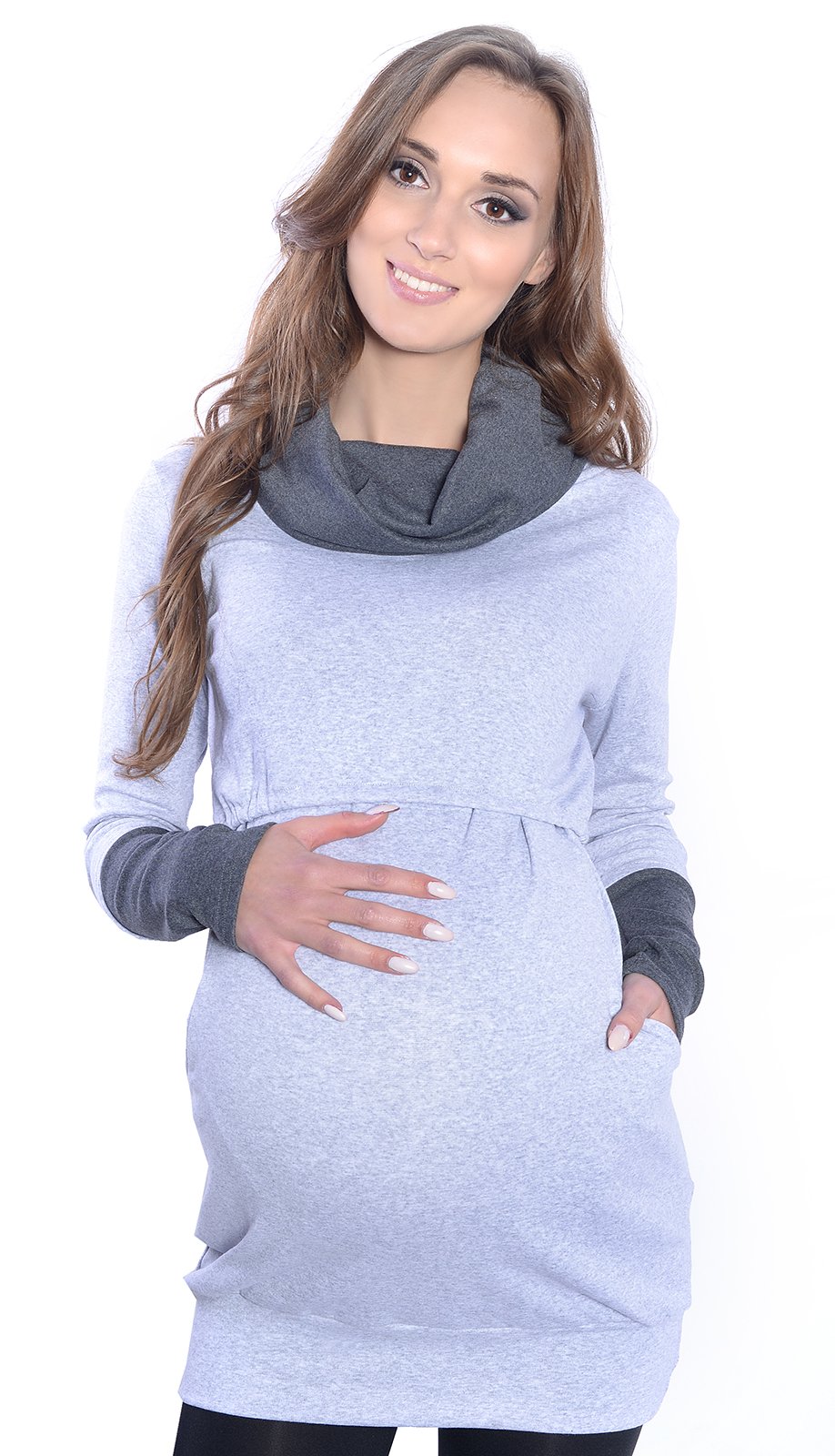 Mija - 2 en 1 Maternité et Soins d'allaitement Pull 7115A