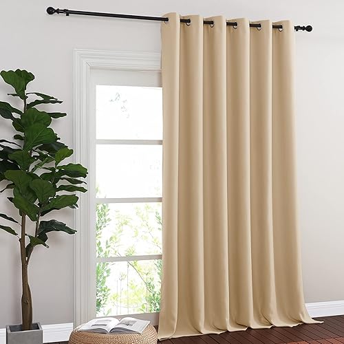 Miniatura 8 de NICETOWN - Panel de cortina para puerta corrediza, oscurecimiento de habitación, panel de puerta de patio opaco, cortinas con aislamiento térmico