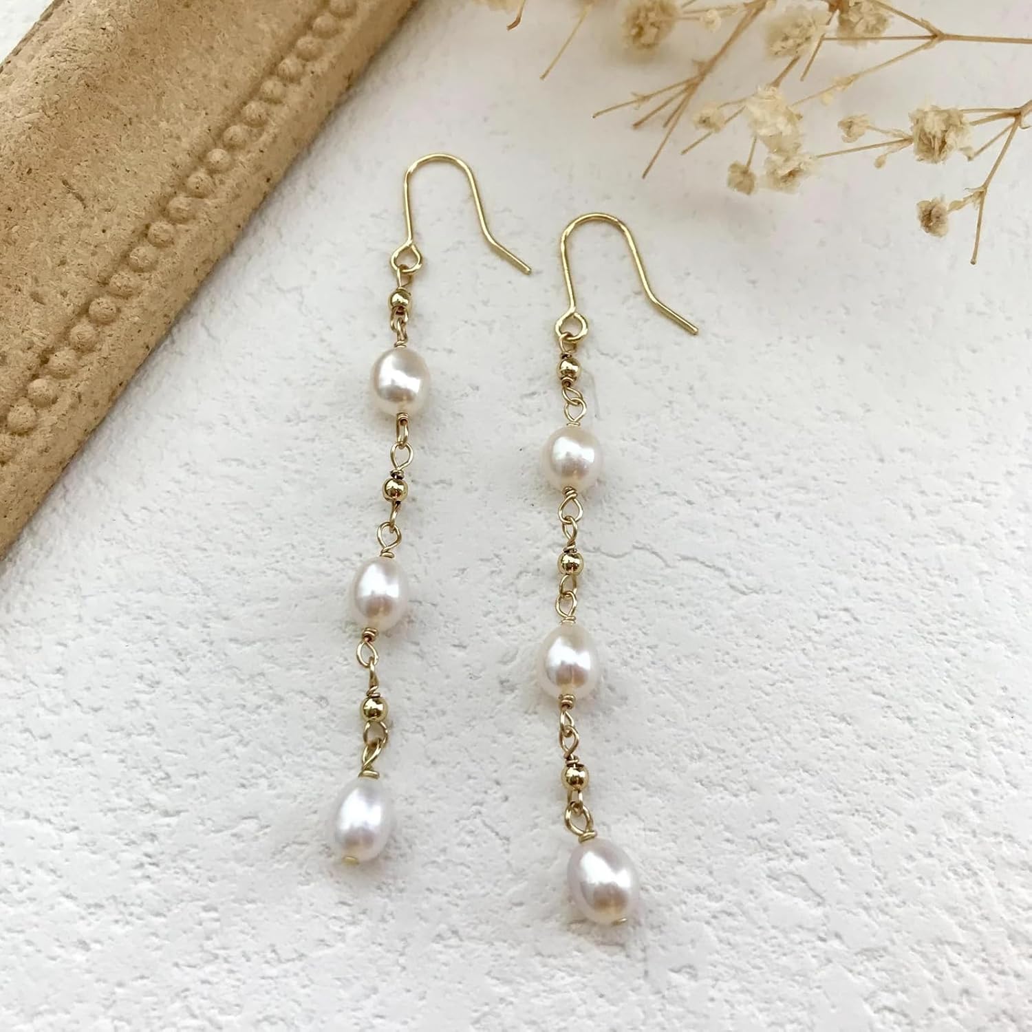 Pearl Earrings for Women Trendy Gold Baroque Pearl Drop Earrings Long Tassel Pearls Dangle Earring Wedding Jewelry Gifts - Image 6