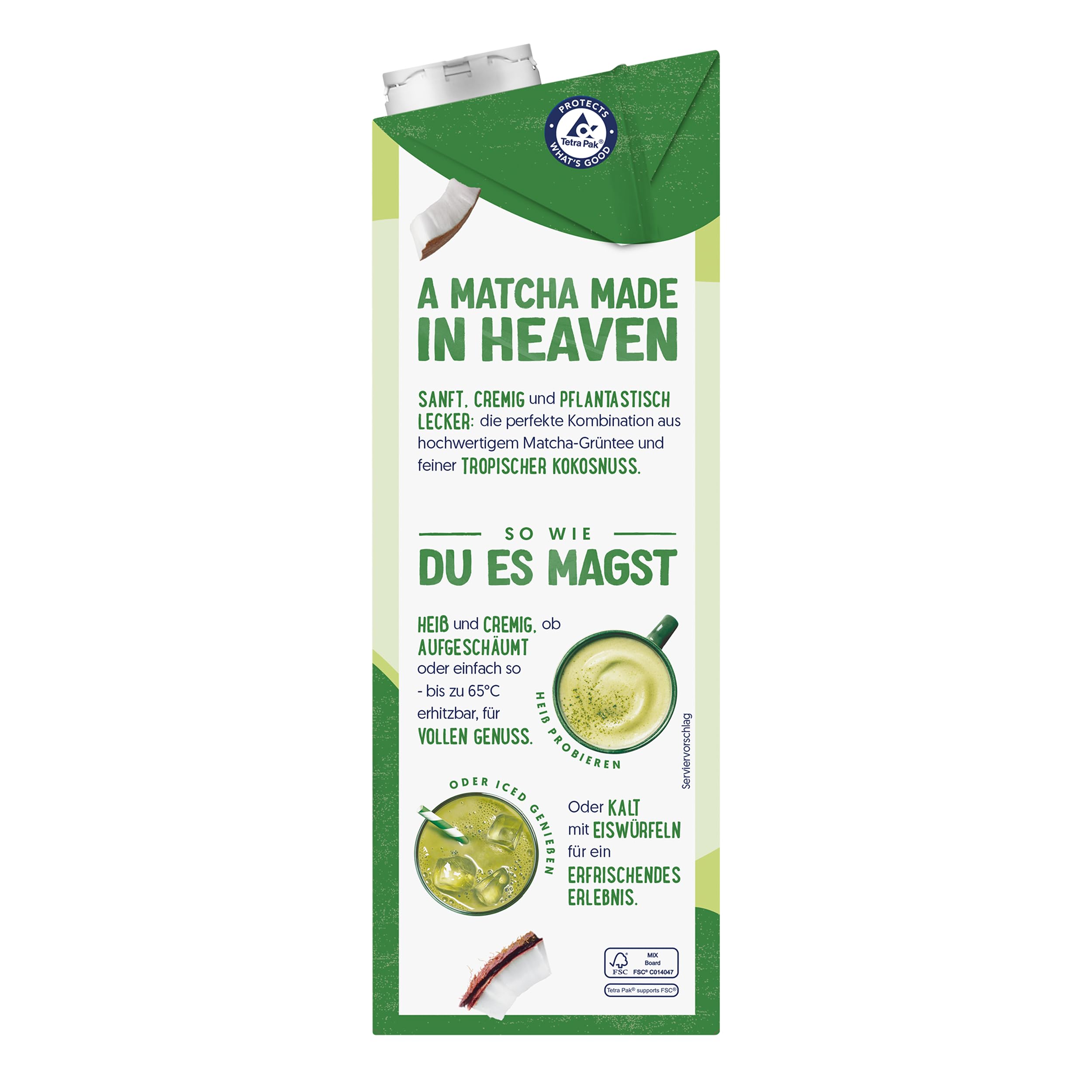 Alpro Matcha Kokos – Trinkfertig – 8 x 1 l