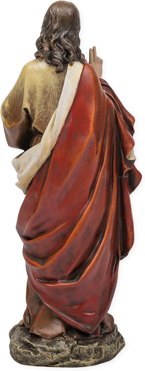 Joseph's Studio by Roman 10.25 Inch Tall Sacred Heart of Jesus Figure, Made of Stone Resin and Hand Painted - Image 5