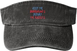 Keep The Immigrants Deport The Racists Sport Sun Visor Hats Washed Cotton Empty Top Baseball Caps