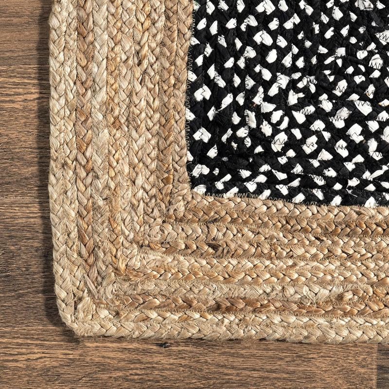Tapis décoratif rustique pour chambre d'enfant, noir et blanc, 0,8 x 3 m