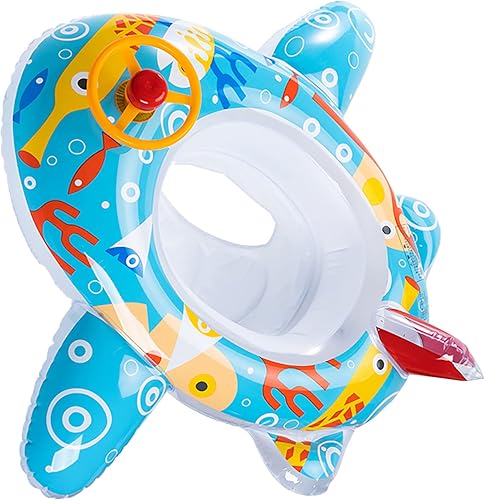 Miniatura 37 de Lindo flotador inflable de piscina para niños, flotador de verano de PVC, cama de aire, lago, barco, flotadores de natación con 2 asas, balsa