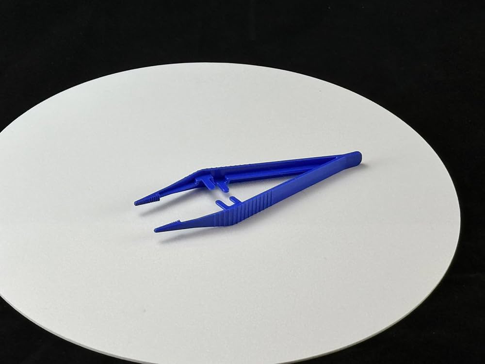 Force of Will 4枚セット LUERFLEX Sterile Forceps Tweezers, Fine Point, 5 Inches (100, ABS