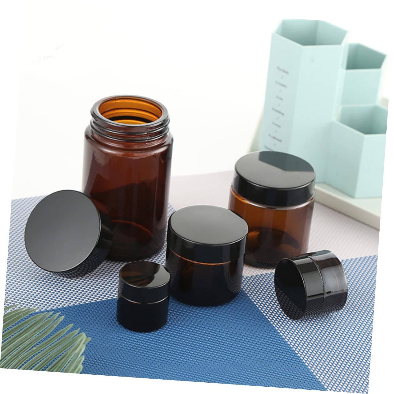 Healvian 15pezzi Flacone Per Crema in Vetro Piccolo Flacone Per Cosmetici Contenitore Vuoto Per Sottoimballaggio Per Viaggi Ricaricabile Di Perdite Per Lozioni e Prodotti
