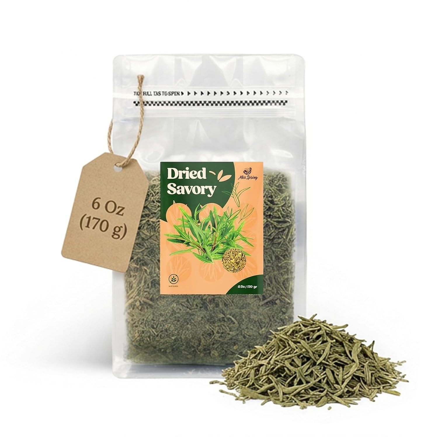 Miss Spring Dried Savory Spice Leaves, 170g, Gluten Free Savory Seasoning