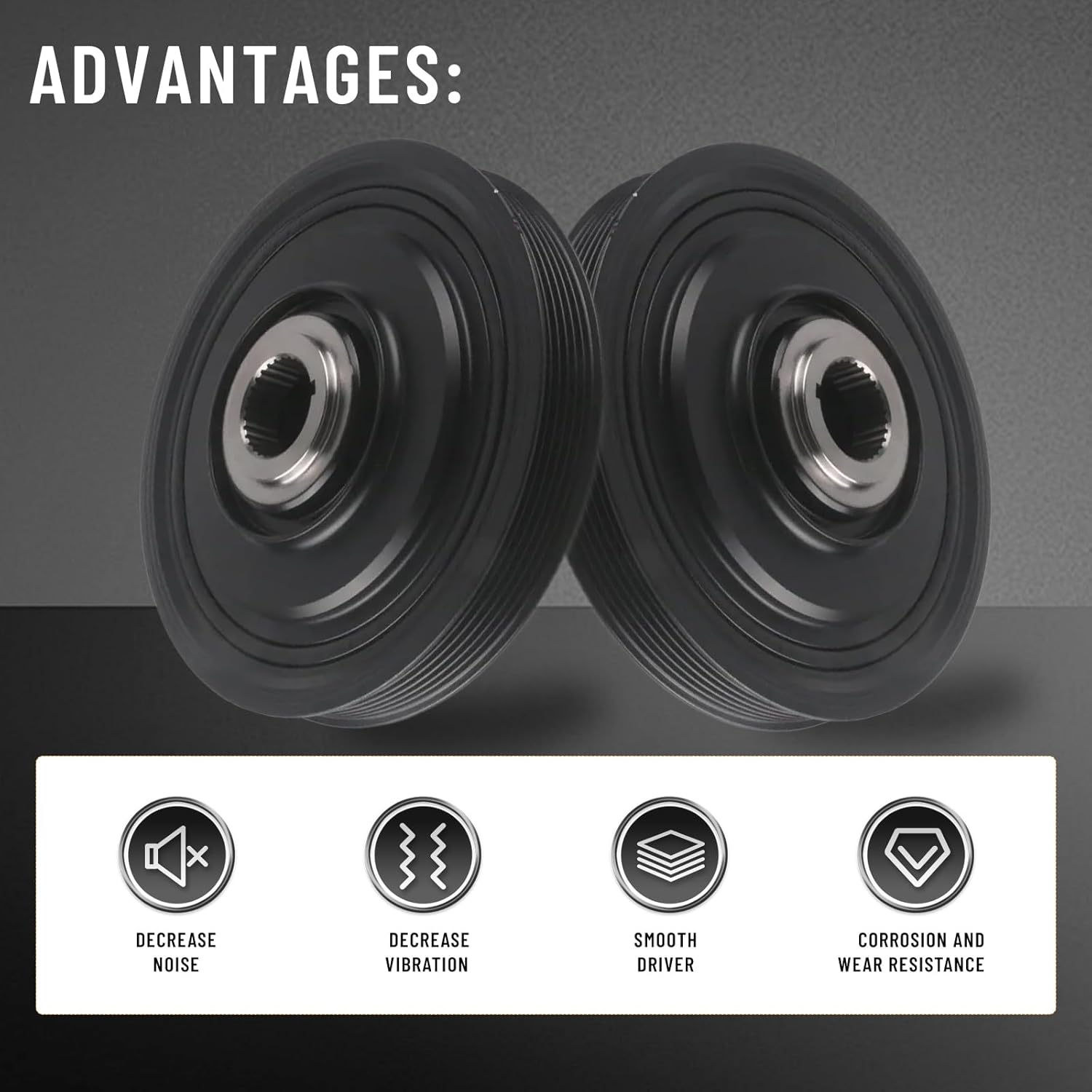 13810-RCA-A01 594-267 Harmonic Balancer Crankshaft Pulley Fit for Acura MDX TL RL/Honda Odyssey Pilot Ridgeline 2005 2006 2007 2008 2009 2010