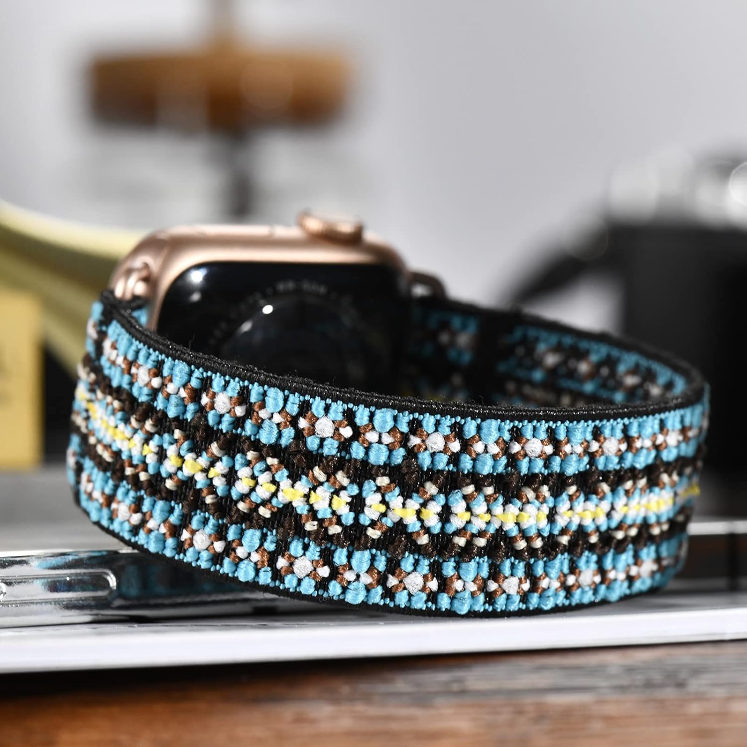 Top Brands Tefeca Orchid Embroidery Pattern Elastic Compatible/Replacement Band for Apple Watch Best Review Tefeca Orchid Embroidery Pattern Elastic Compatible/Replacement Band for Apple Watch