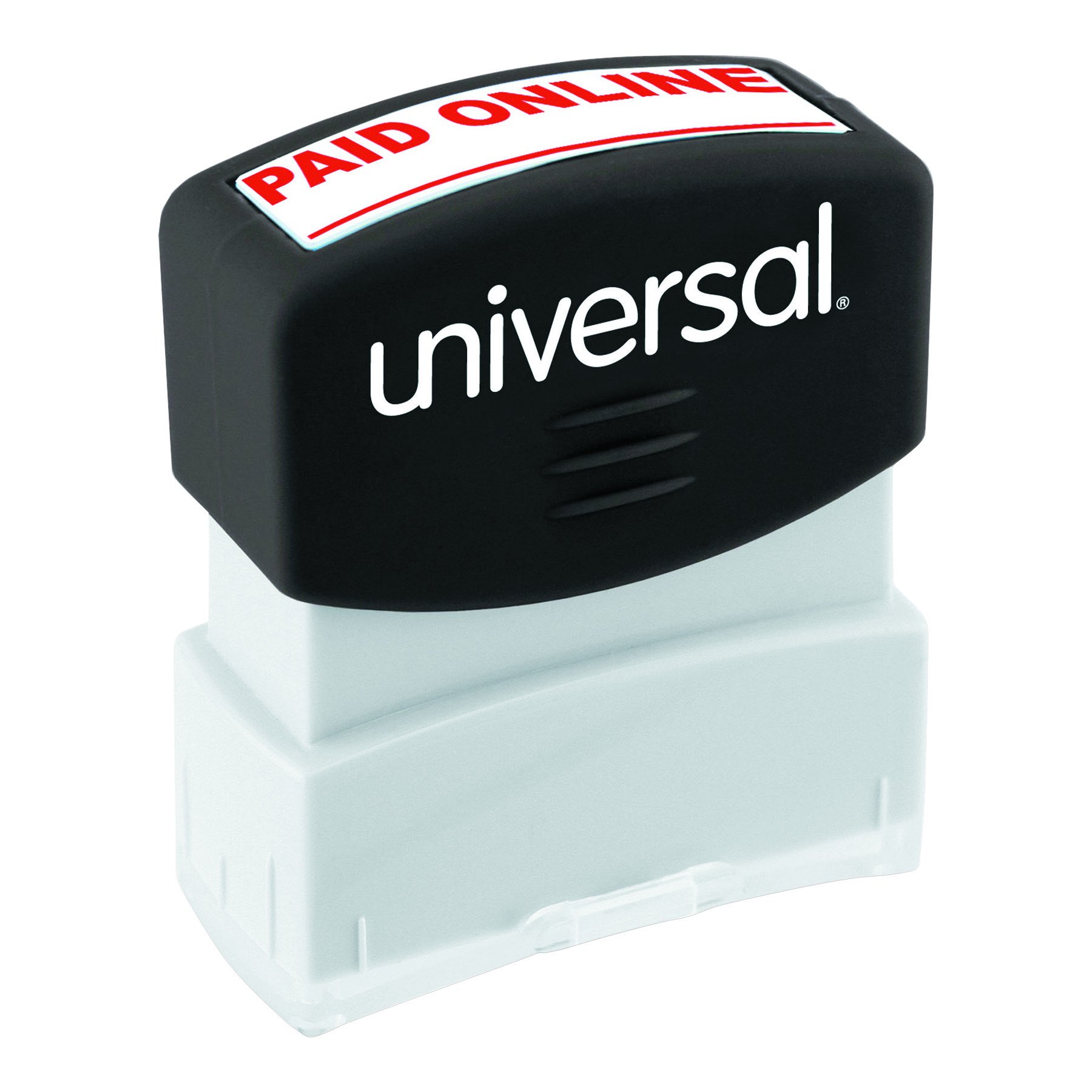 Universal 10156 Message Stamp, PAID ONLINE, Pre-Inked One-Color, Red
