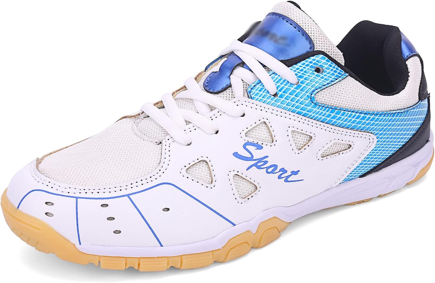 Men's Tennis Racquet Sport Shoes Lightweight Wear-Resistant Women's Fashion Sneakers Suitable for Handball, Pickleball, Badminton, Floorball, Squash (Color : A, Size : 12.5 Women/11 Men)