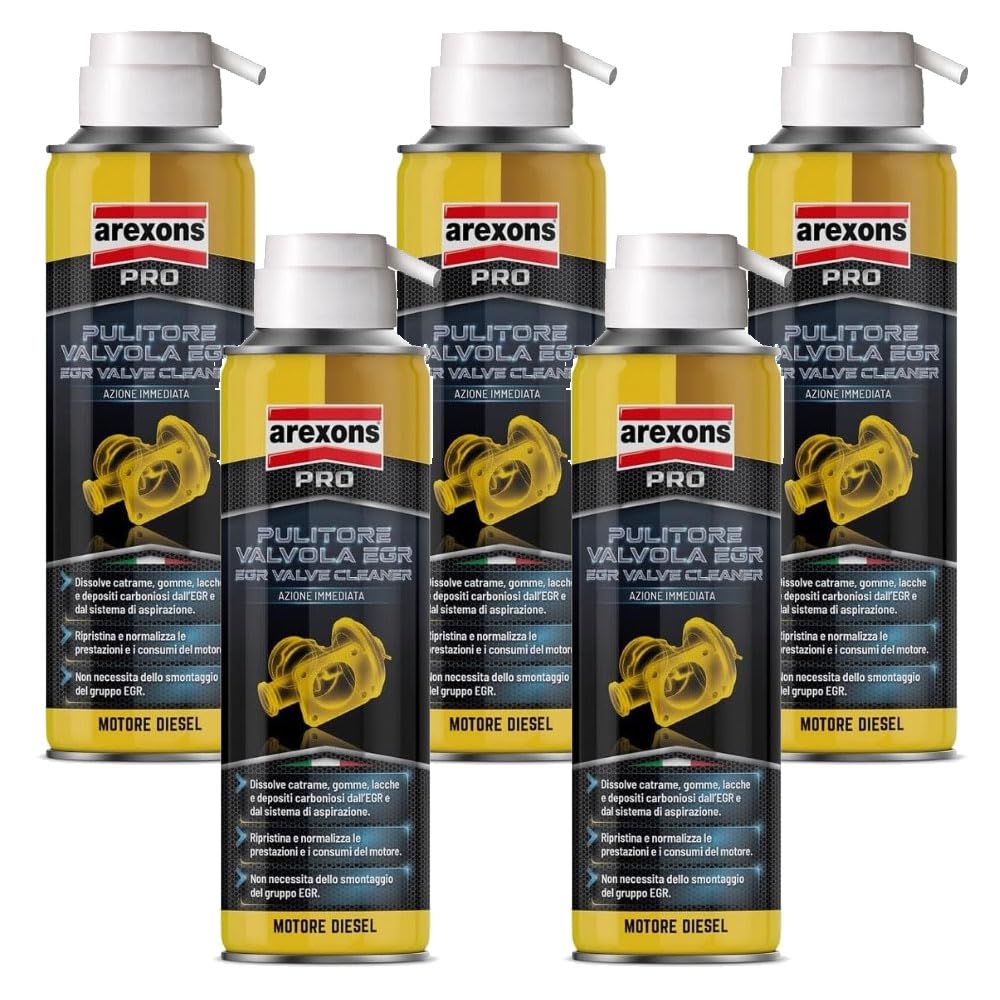 PULITORE per VALVOLA EGR Motori Diesel. Nuova Formula. Pulizia del sistema di aspirazione senza smontaggio della valvola EGR. KIT PROMO 5 PEZZI X 200 ML.