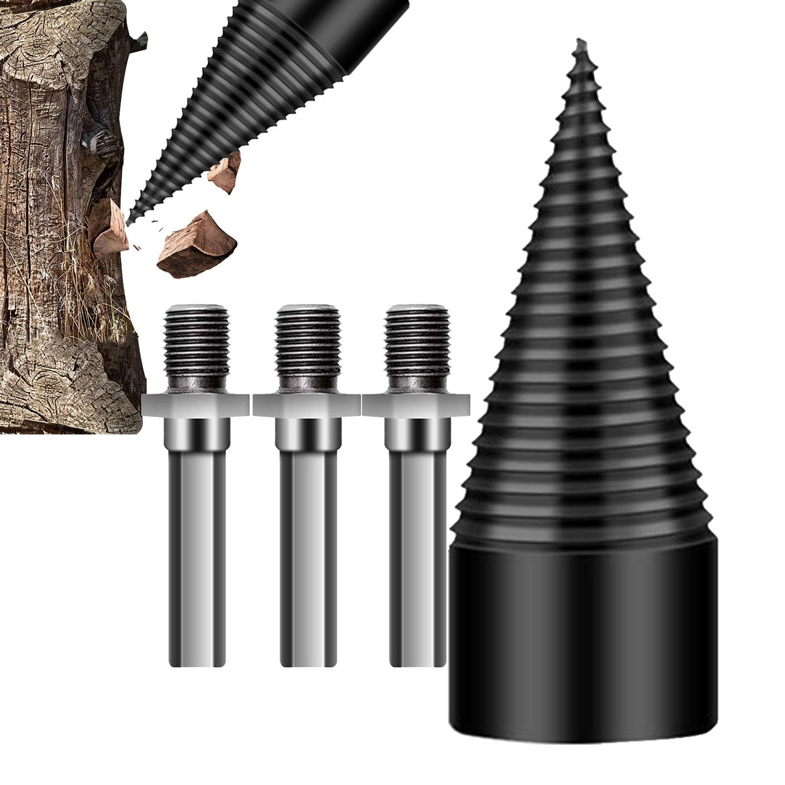 Fendage de bois de chauffage efficace avec foret robuste pour perceuse - 8