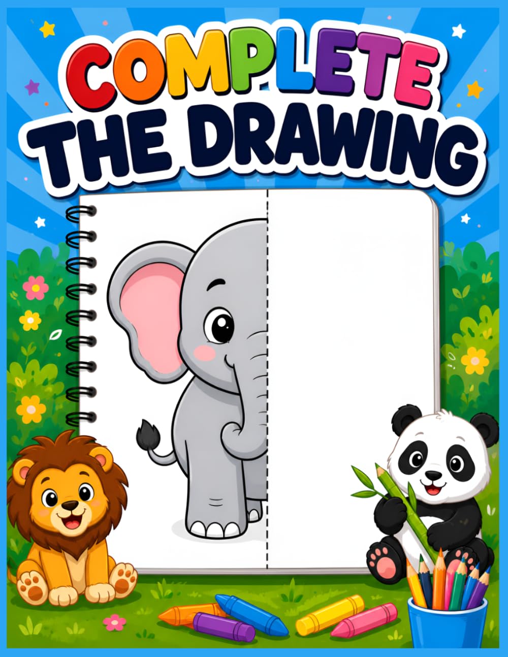 Complete the Drawing: Mirror Drawing Book for 8-Year-Olds: 50 Fun Symmetry Drawing Activities