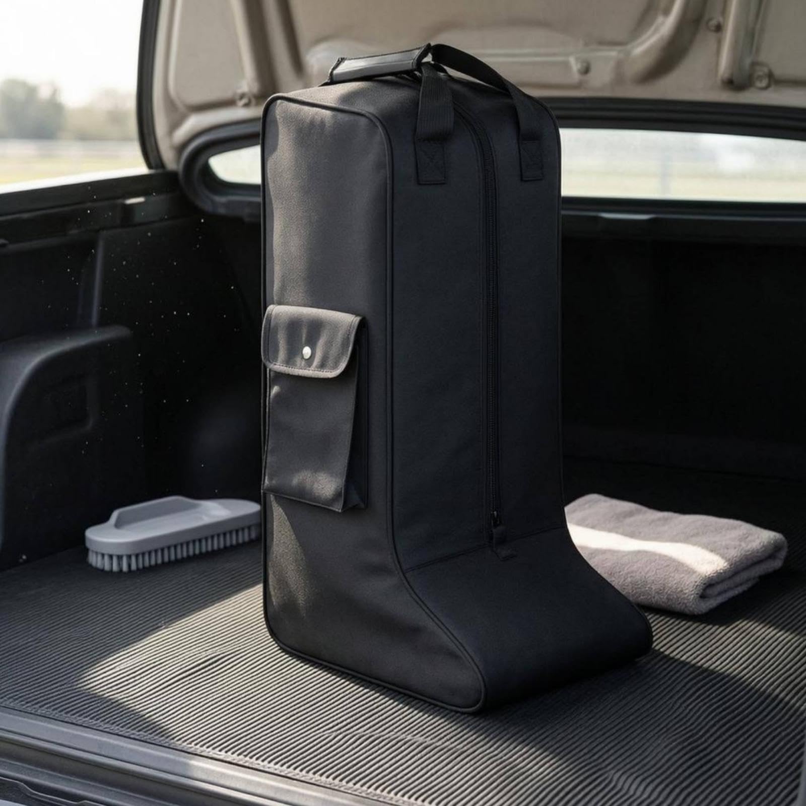 Borsa Porta Stivali da Equitazione con Manico in PU, Impermeabile E Versatile.