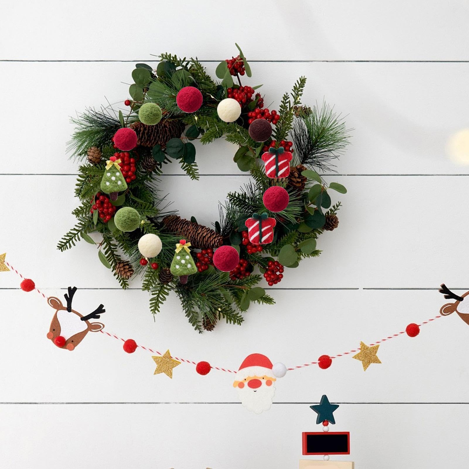 Amazon.co.jp: フェルト クリスマス ボール オーナメント,クリスマス