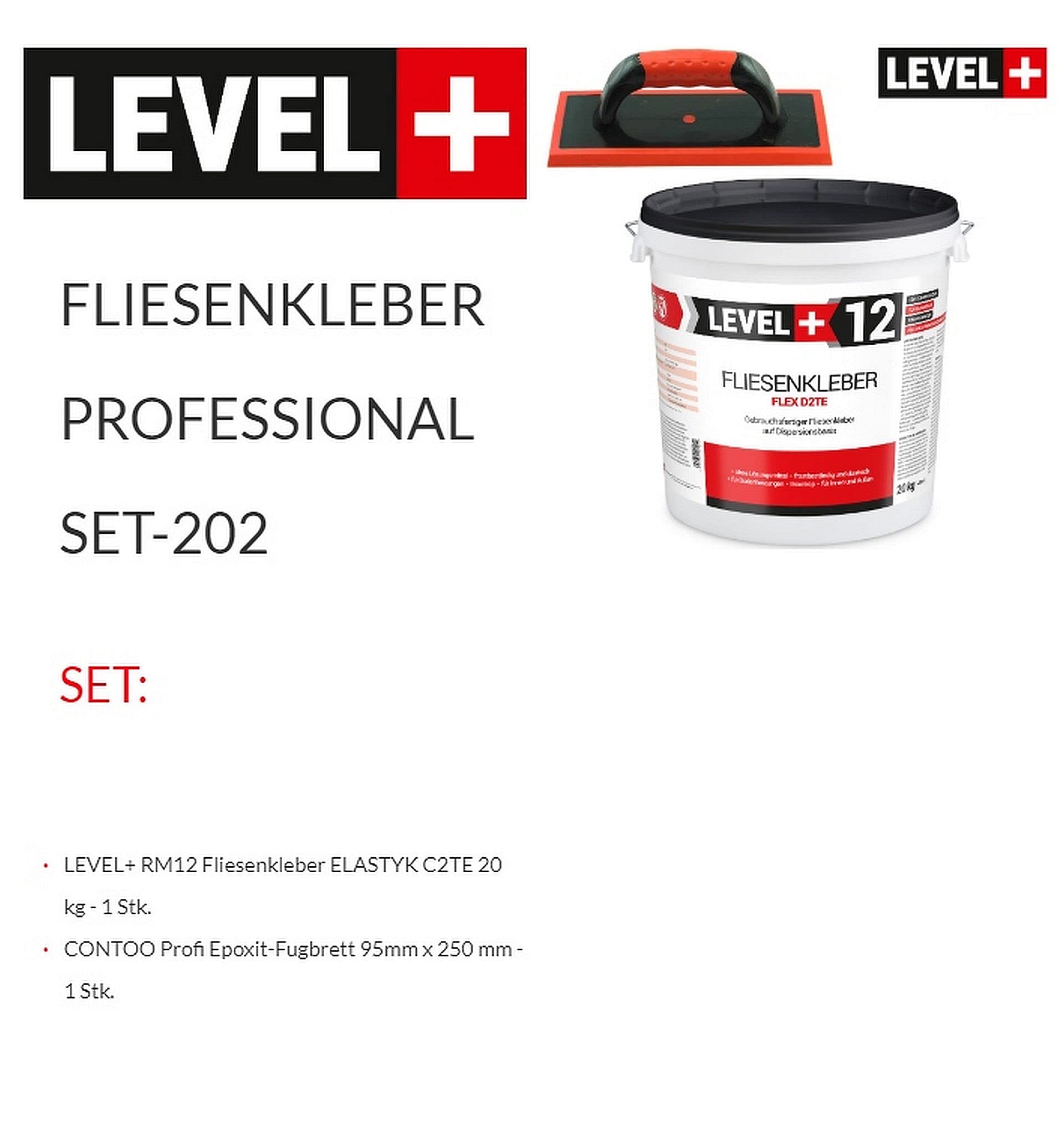 Set Kleberbox 20 Kg Fertig Fliesenkleber + Epoxit-Fugbrett