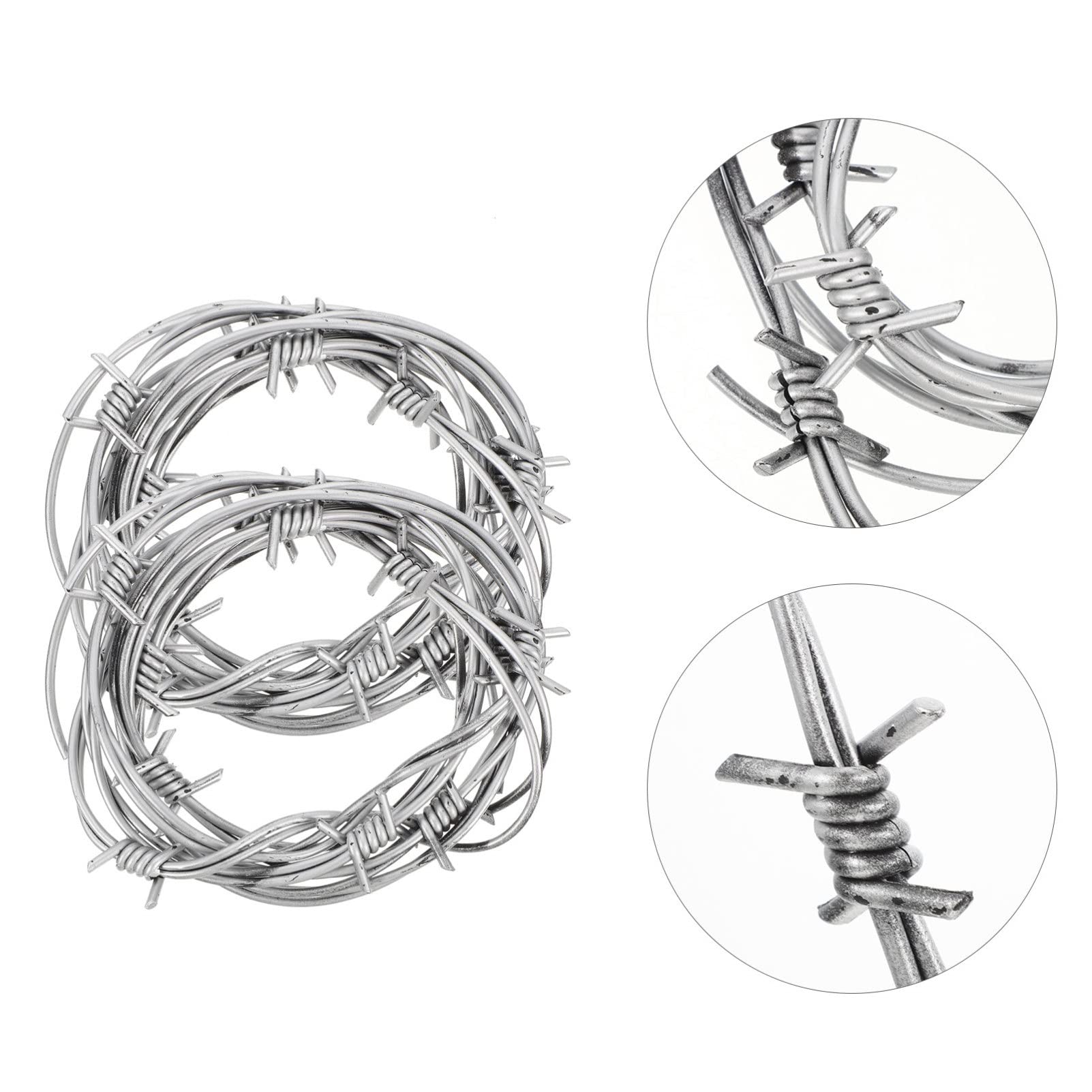 1 Rouleau De Fil De Fer Barbelé Avec 4 Pointes Barbelées, Clôtures De