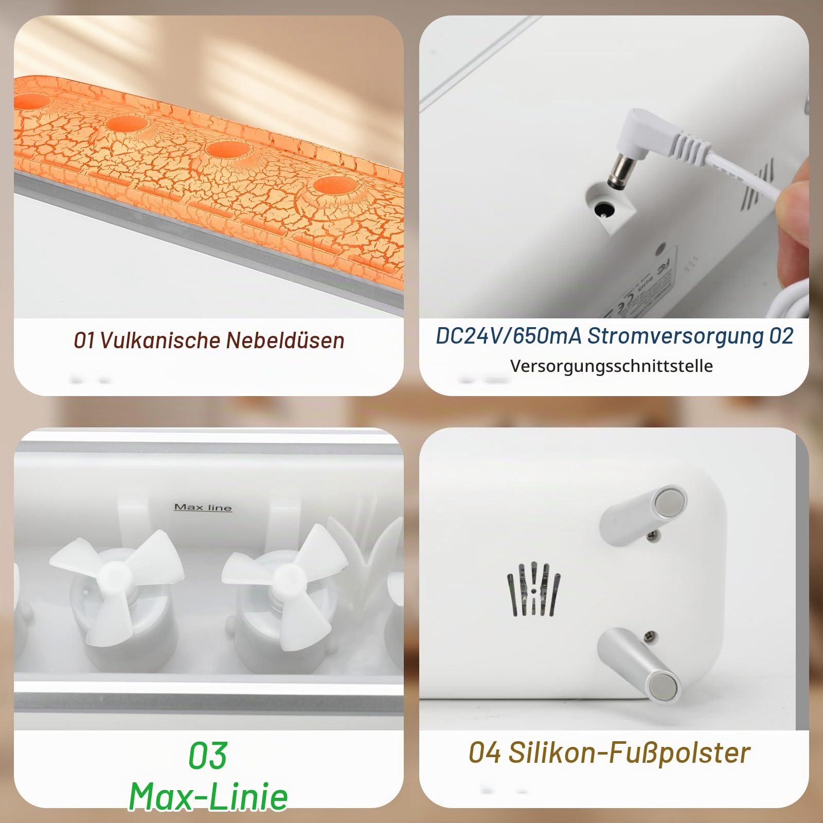 Quallen Ätherisches Öl Diffusor mit Dynamischer Ton-Pickup, 300 ml