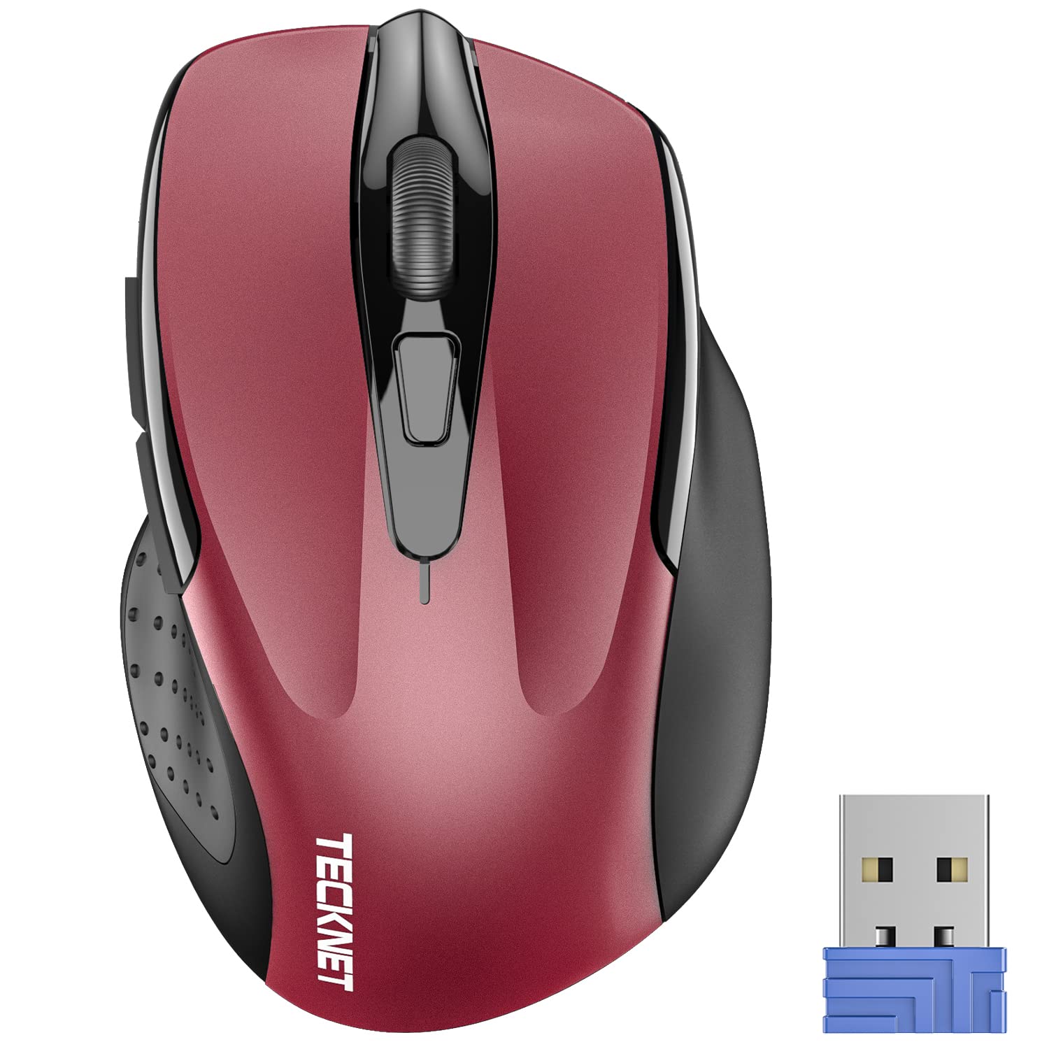 TECKNET Wireless Mouse 2 4G Ergonomic Optical Mouse Computer Mouse for Laptop PC Computer Chromebook Notebook 6 Buttons