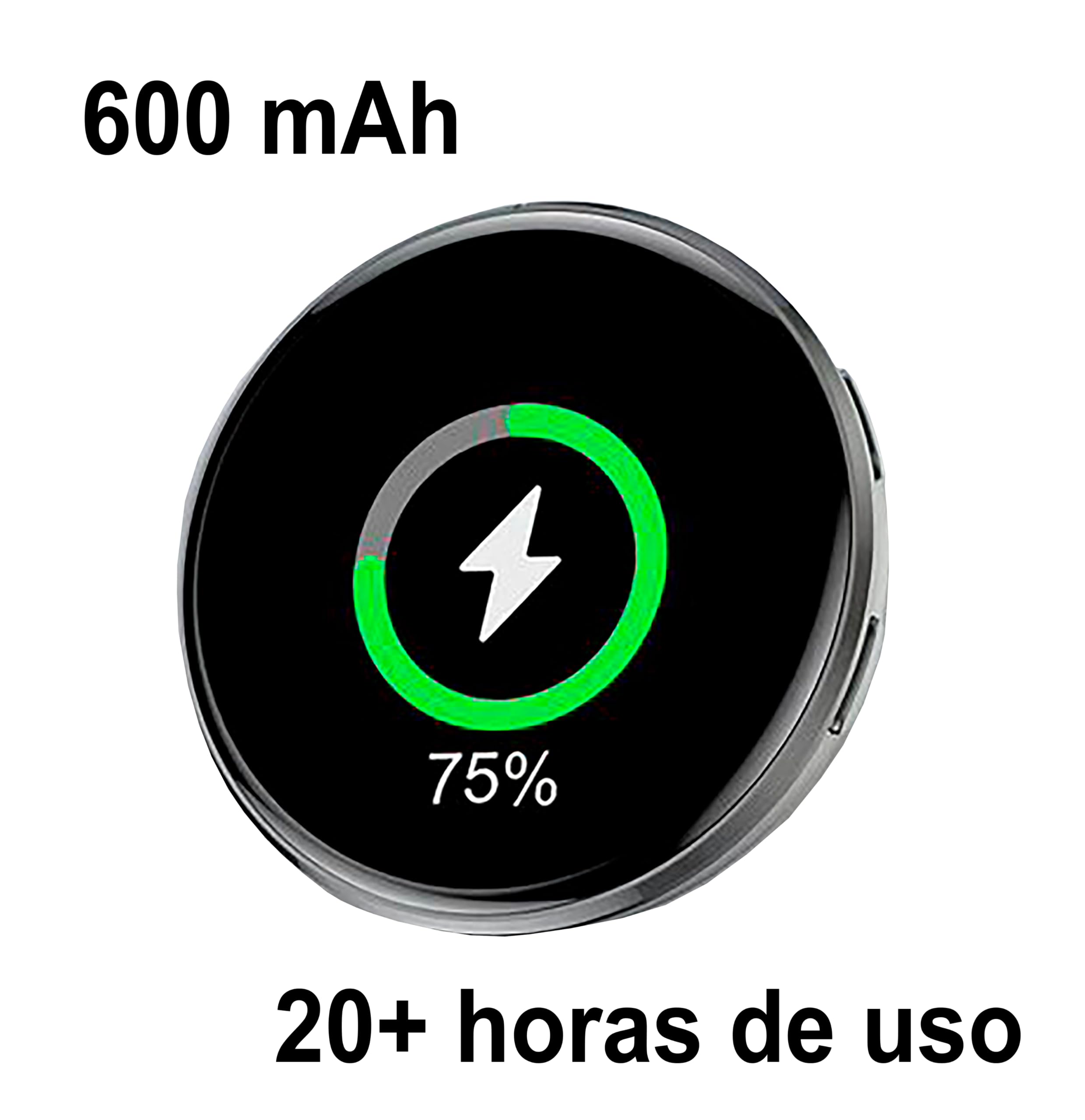 Pin Digital con Pantalla Táctil HD de 2 Pulgadas, Botón Magnético Dinámico, 600 mAh, 20+ Horas
