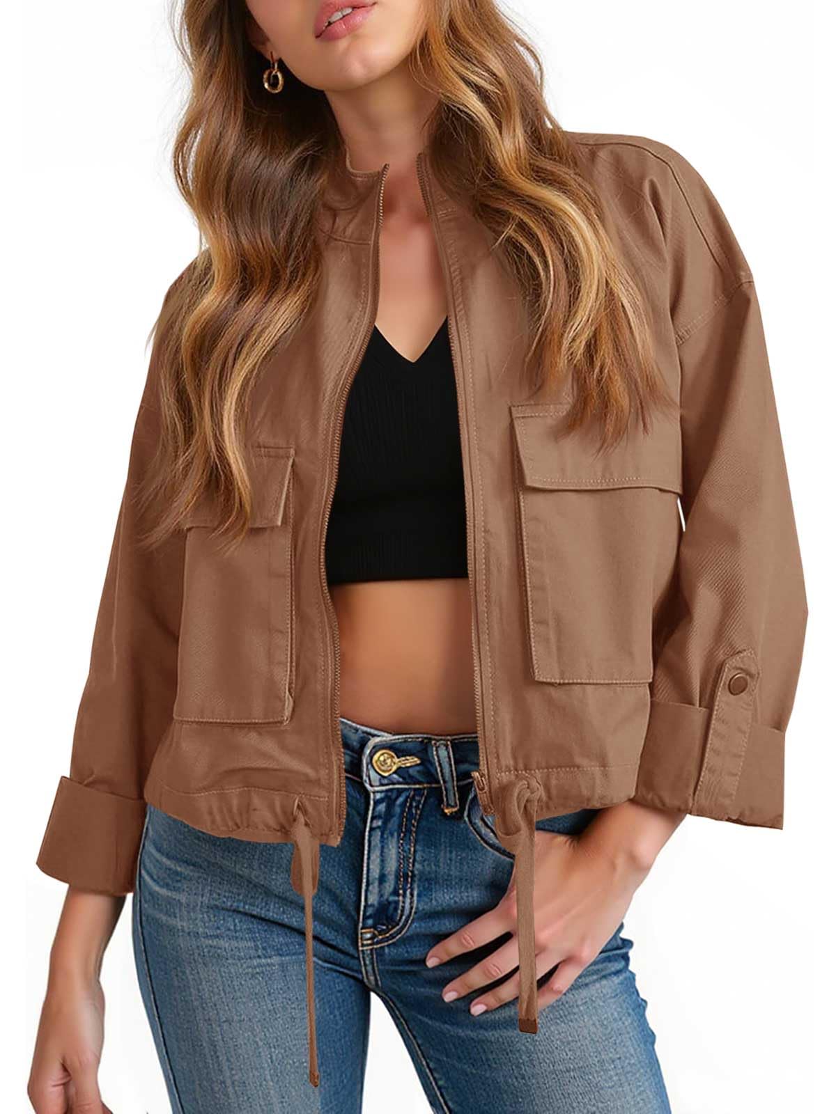 Tankaneo Military Utility Cropped Jacket