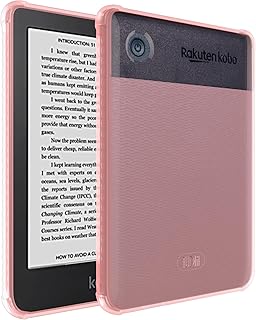 TUDIA Rugged Fit Designed for Kobo Clara 2E Case 6" Cover, [SKN] Shockproof Anti-Yellowing Slim Grip Lightweight TPU Bumper Reinforced Corners Drop Protection for eReader Cover (Frosted Pink)