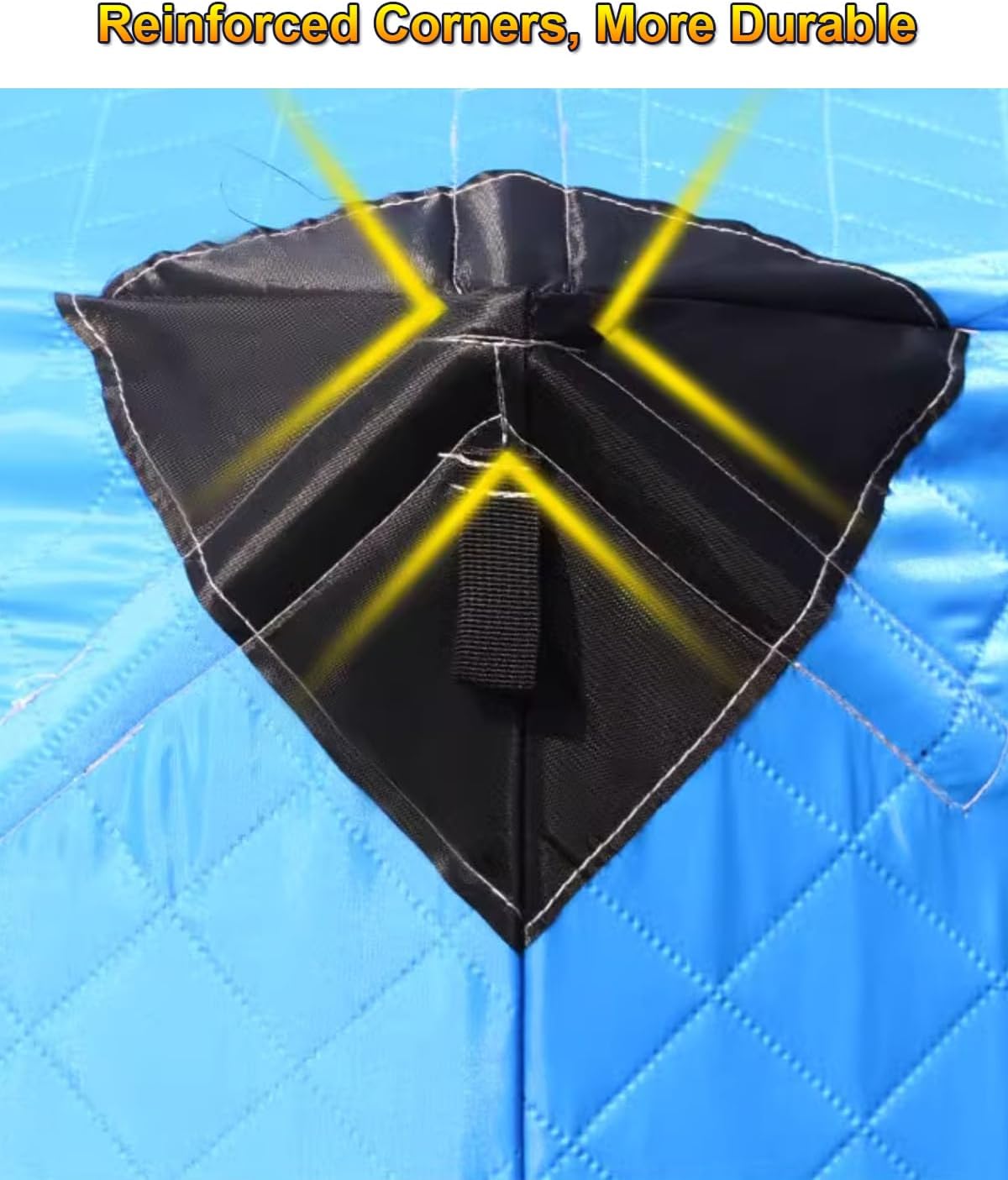 Ice Fishing Tent for Winter, Insulation Ice Fishing Shelter with Ice Fishing Mat, 1 Person/2-3 People/3-4 People Ice Fishing House, Night Fishing Equipment Blue S