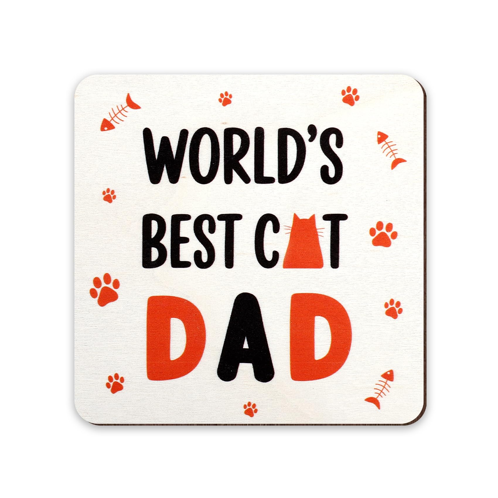 Yritioa Cat Dad Gifts,Cat Coasters,Gift for Cats Lovers,Funny Cats Themed Presents for Men,Dad, Funny Coasters for Men