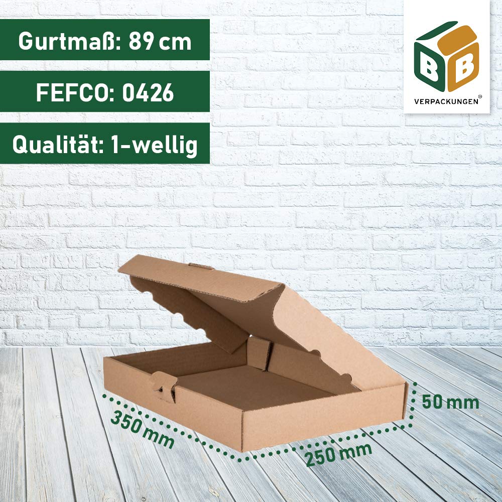 BB-Verpackungen 800x Maxibriefkartons 350 x 250 x 50 mm A4 braun (800 Stück) | stabiler Versandkarton | leicht zu falten | DHL DPD Hermes GLS | Karton für Büchersendung und Warensendung
