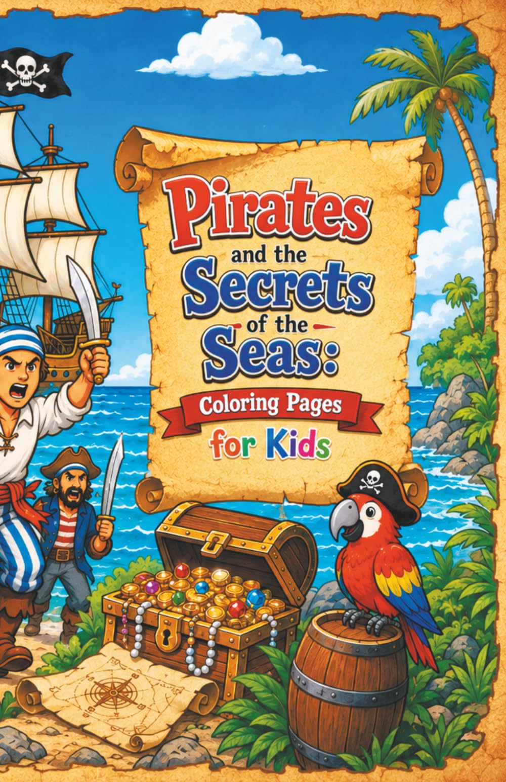 Pirates and the Secrets of the Seas: Coloring Pages for Kids: Exciting Pirate Adventures for Kids Ages 8–10. Fun and Creative Pirate Coloring Pages ... Relaxing Designs, for Creativity and Fun