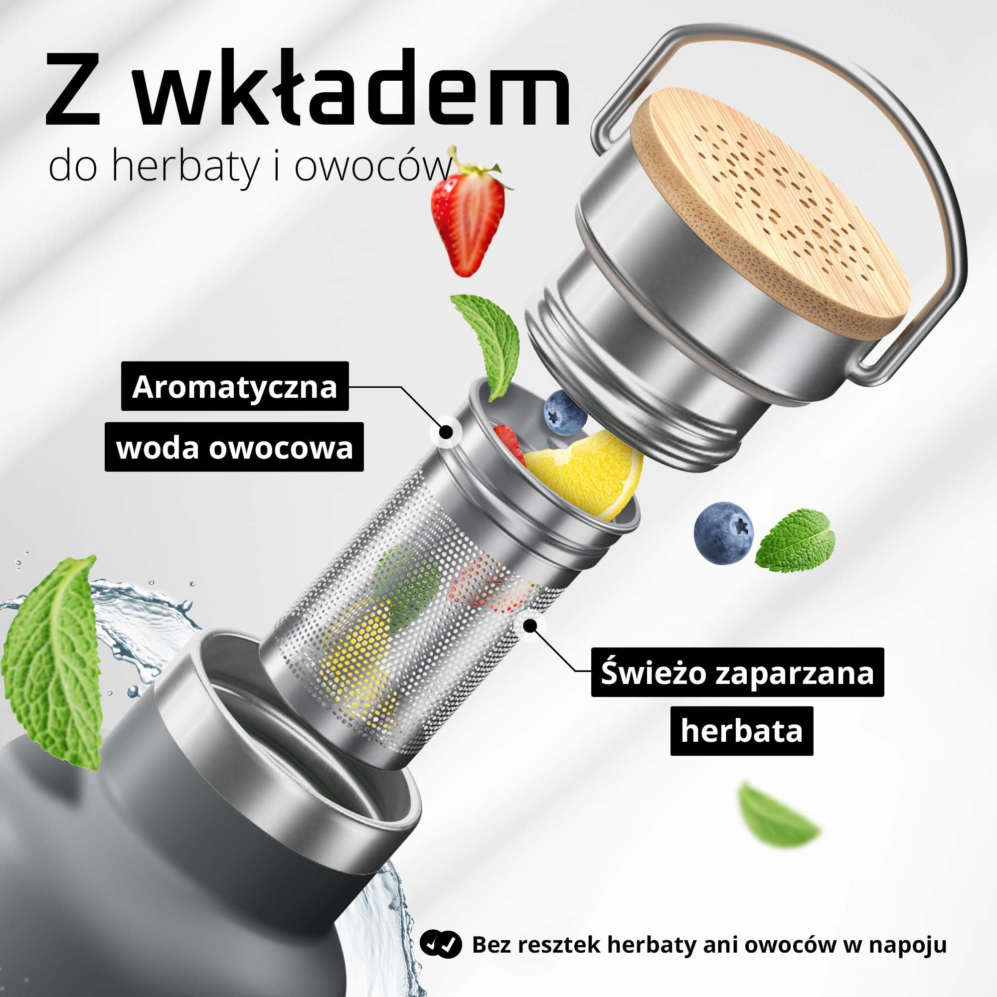 Butelka do picia ze stali nierdzewnej ACTIVE FLASK + słomka (3 pokrywki) wolna od BPA, szczelna, odpowiednia na dwutlenek węgla - butelka na wodę termos rowerowy izolowana izolowana butelka sportowa
