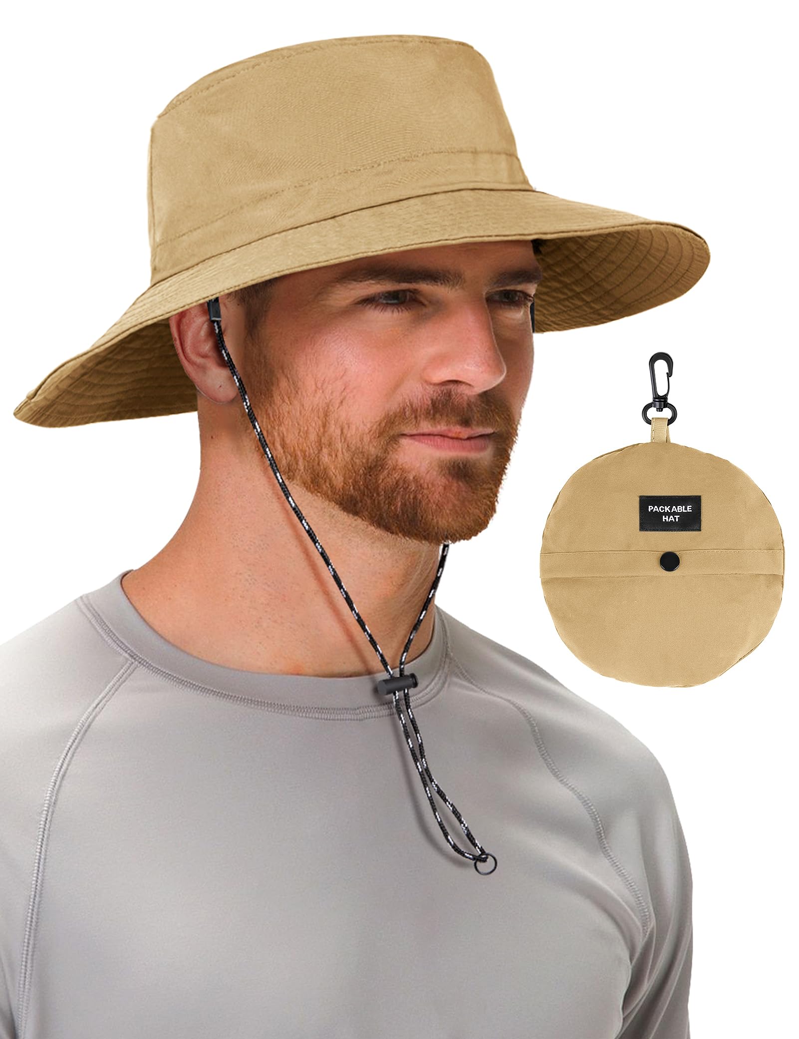 MELLIEX Sombrero Pescador Hombre Mujere Protección UV Bucket Hat Impermeable Transpirable Gorro Pescador Chambergo Militar