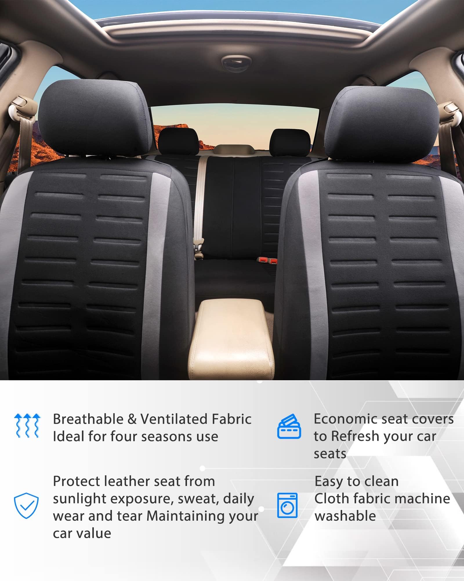 Funda Cubre Asiento Para Auto Universal Ecocuero Grand Prix | Cuotas