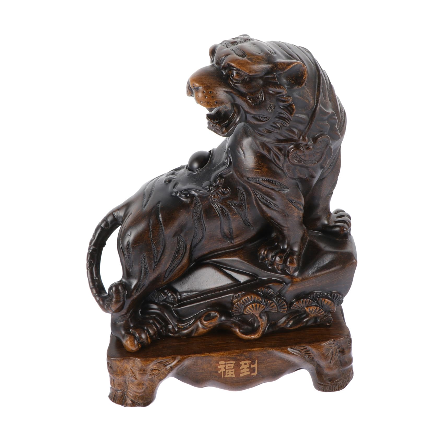 VILLCASE Retro Resin Tiger Figur Feng Shui Dekoration Chinesisches Sternzeichen Tiger Tischfigur für Neujahr Langlebiges Desktop Ornament Lebensechte Tierfigur für Zuhause und Büro