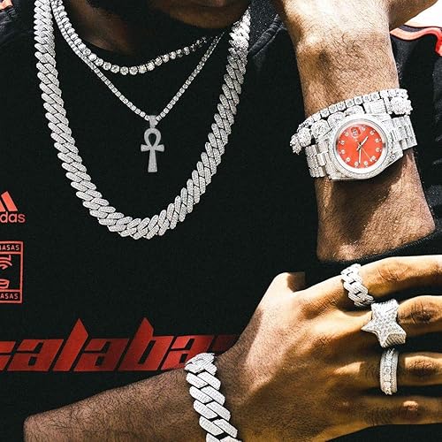 Miniatura 6 de TOPGRILLZ Collar de cruz Ankh para mujer, collar de cruz de oro para hombre, collar con colgante de cuerda, chapado en oro de 14 quilates, cadena de