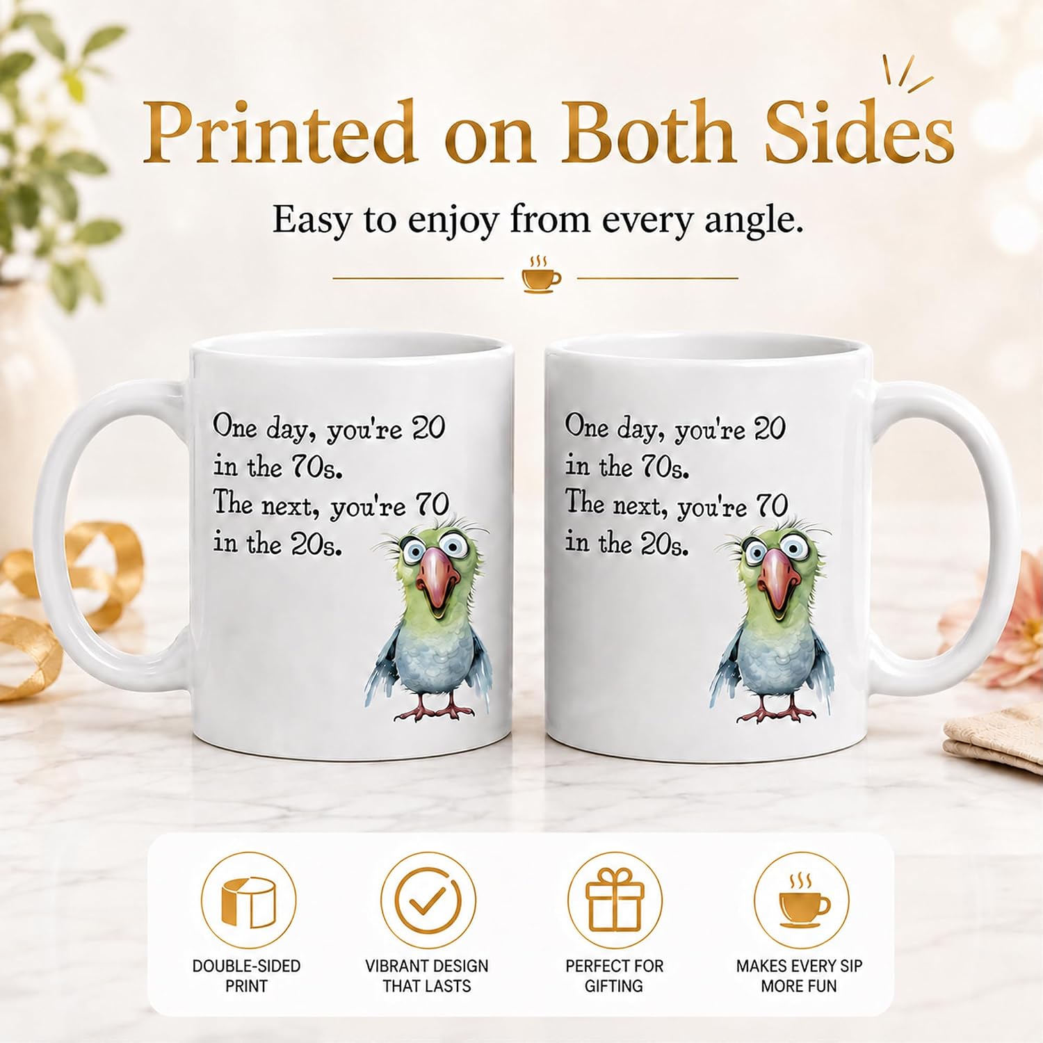 70th birthday gifts for women men, 70th birthday decorations for women men, 1956 70 year old Unique Happy Meaningful Cool Unusual Fun Gift Ideas for mom dad sister woman man him her, Funny Coffee Mug image 5