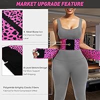Vista 2 de Cinturón de entrenamiento de cintura, reductor de cintura, cinturón de velcro para abdominales, moldeador de cuerpo con triple envoltura