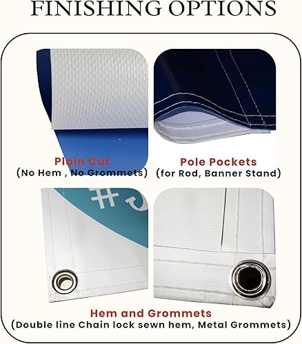 Miniatura 4 de Cartel de vinilo personalizado, vinilo recubierto de alta calidad de 14 onzas, a todo color, letrero resistente para interioresexteriores, diseño en