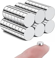 Vista 13 de SMARTAKE 80 imanes para refrigerador, pequeños imanes redondos de 0.394 x 0.094 pulgadas, imanes de neodimio multiusos de alta calidad para nevera