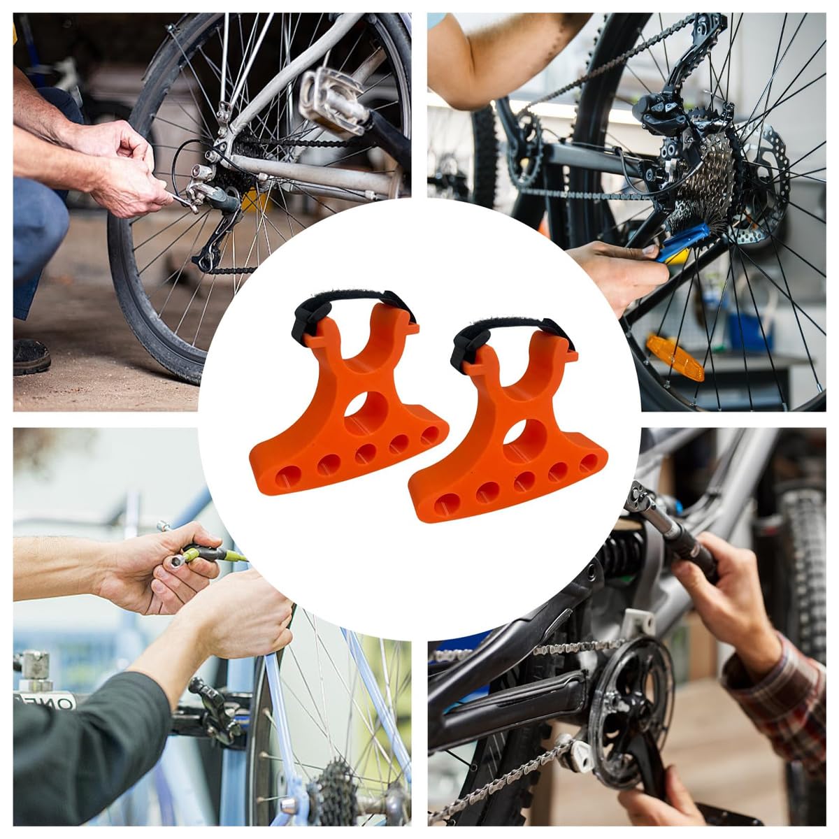 Alide 2 Soportes De Reparación De Bicicletas, Soporte Para Manillar De Bicicleta, Gatos De Manillar Portátiles Para Casa, Taller, Apartamento, Exteriores Y Montaña.